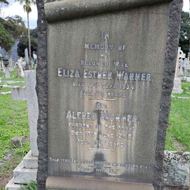 WARNER Alfred -1948 & Eliza Esther -1934