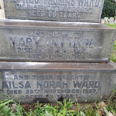 WARD Alfred Thomas -1927 & Mary Ann -1948 :: WARD Ailsa Norah -1957