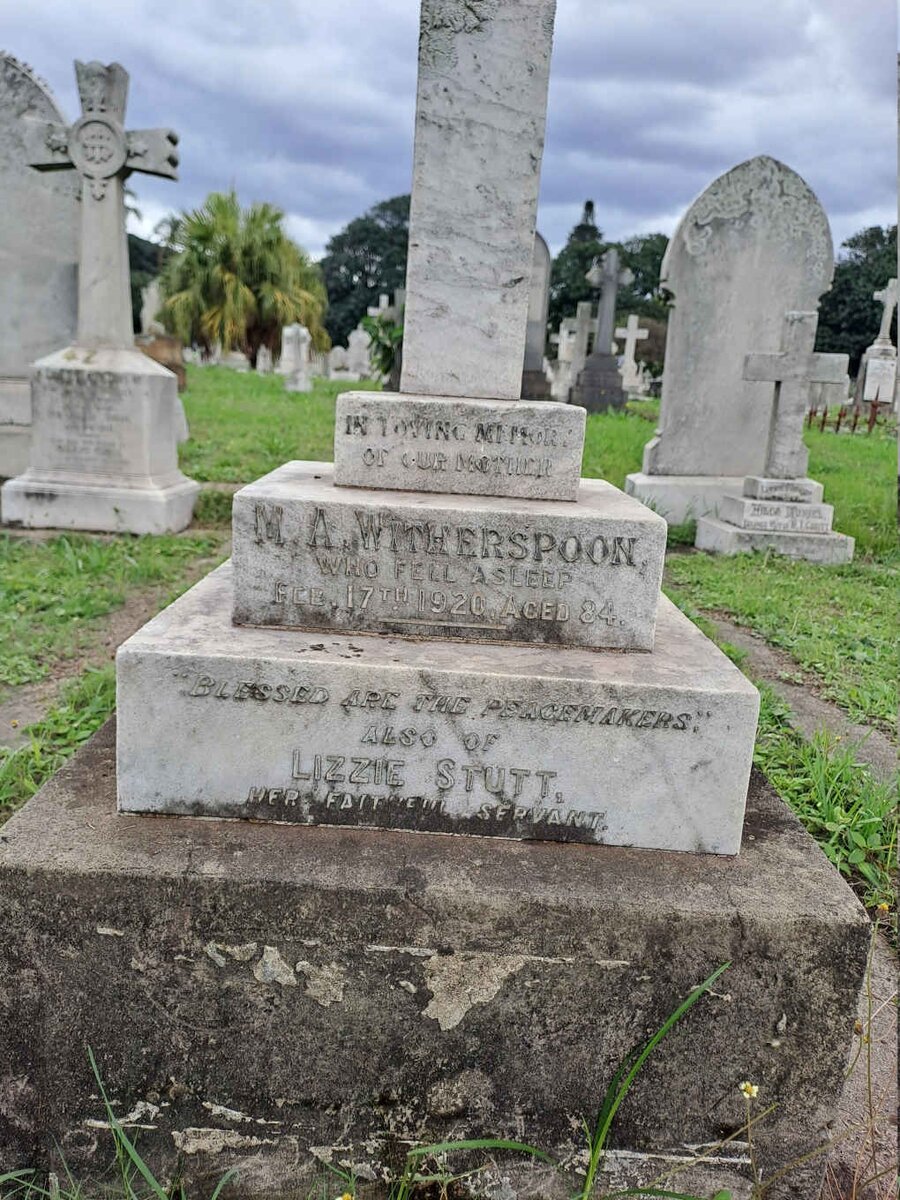 WITHERSPOON M.A. -1920 :: STUTT Lizzie