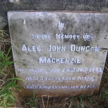 MACKENZIE Alec John Duncan -1943