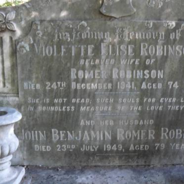 ROBINSON John Benjamin Romer -1949 &amp; Violette Elise -1941 