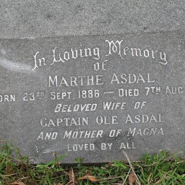 ASDAL Marthe 1886-1968