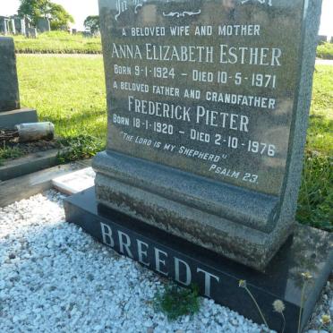 BREEDT Frederick Pieter 1920-1976 &amp; Anna Elizabeth Esther 1924-1971