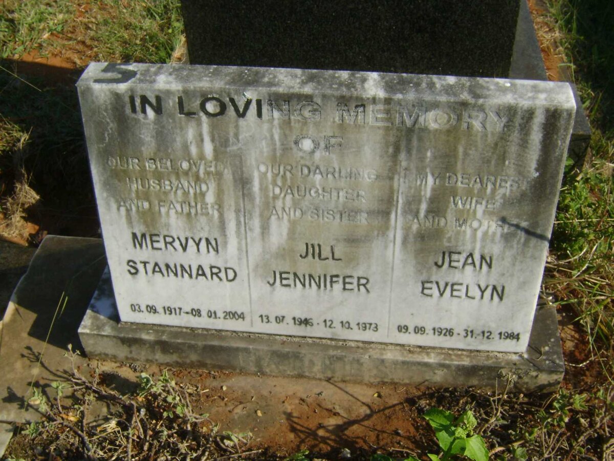 BARNES Mervyn Stannard 1917-2004 & Jean Evelyn 1926-1984 :: BARNES Jill Jennifer 1946-1973