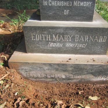 BARNARD Edith Mary nee WHITING 1902-1969
