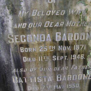 BARDONE Battista -1950 &amp; Seconda 1871-1946