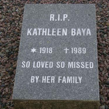BAYA Charles Olier 1879-1973 &amp; Kathleen 1918-1989