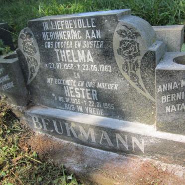 BEUKMANN Hester 1935-1995 :: BEUKMANN Thelma 1958-1983