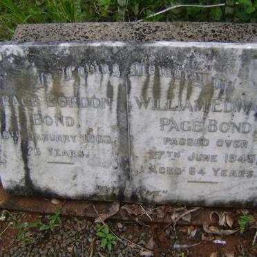 BOND William Edward Page -1945 &amp; Grace Gordon -1962