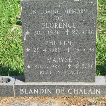 CHALAIN de, Blandin
