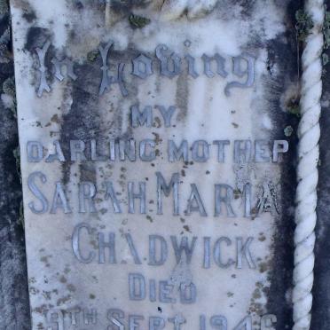 CHADWICK Sarah Maria -1946