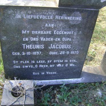 CHAMBERLAIN Theunis Jacobus 1897-1970 &amp; Emerentia Cornelia 1908-1988