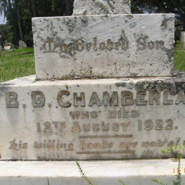 CHAMBERLAIN B.D. -1922