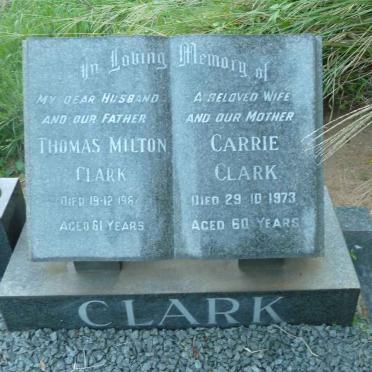 CLARK Thomas Milton -1967 &amp; Carrie -1973