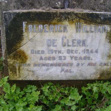 CLERK Frederick William, de -1944