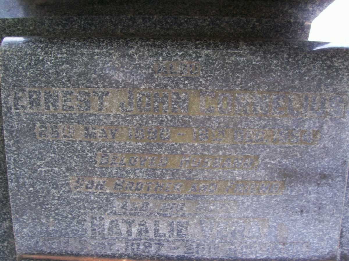 CORNELIUS Ernest John 1880-1954 & Natalie Vera 1887-1990