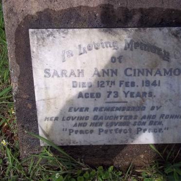 CINNAMON Sarah Ann -1941