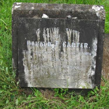 CARTER Donald F. -1922 :: HUNTER Robert -1922