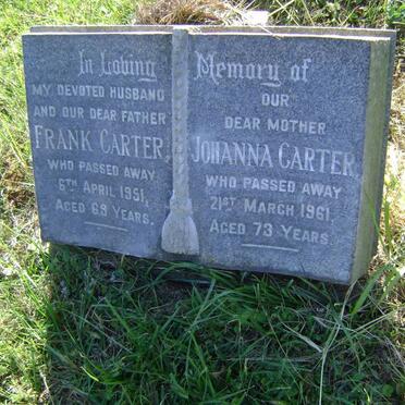 CARTER Frank -1951 &amp; Johanna -1961