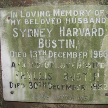 BUSTIN Sydney Harvard -1963 &amp; Phyllis -1982