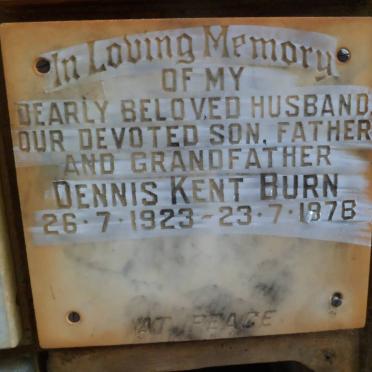 BURN Dennis Kent 1923-1978