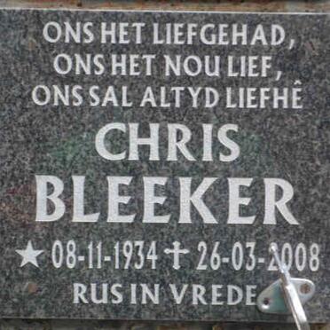 BLEEKER Chris 1934-2008