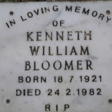 BLOOMER Kenneth William 1921-1982