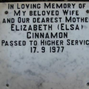 CINNAMON Elizabeth -1977