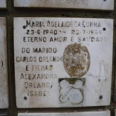 CUNHA Maria Adeleide, Da 1940-1984