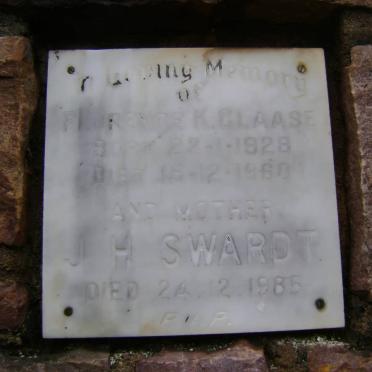 CLAASE Florence K. 1928-1960 :: SWARDT J.H. -1985
