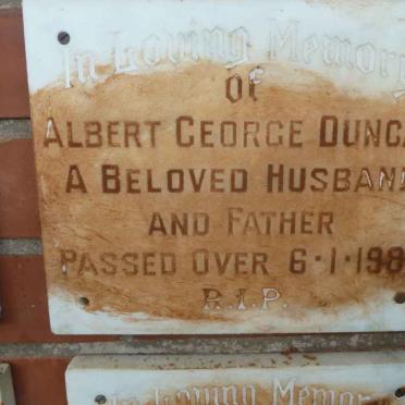 DUNCAN Albert George -1982