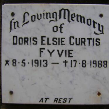 FYVIE Doris Elsie Curtis 1913-1988