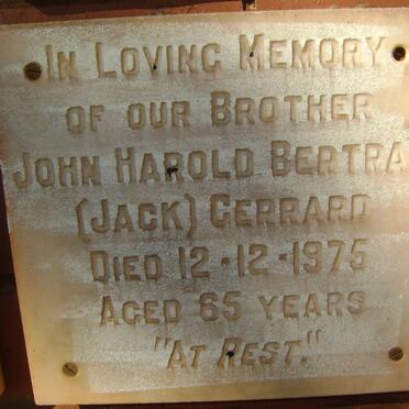 GERRARD John Harold Bertram -1975