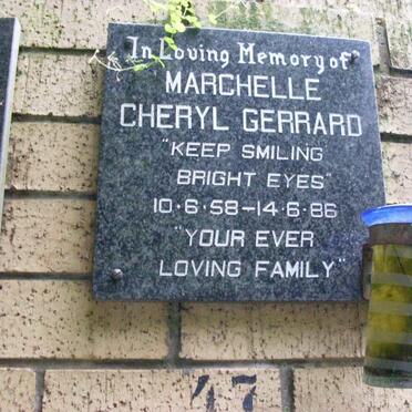 GERRARD Marcelle Cheryl 1958-1986