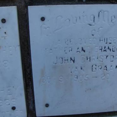 GRAAN John Christopher, van 1905-1988