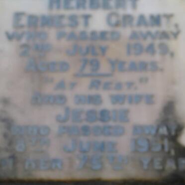 GRANT Herbert Ernest -1949 &amp; Jessie -1951