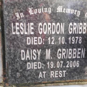GRIBBEN Leslie Gordon-1978 &amp; Daisy M. -2006