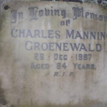 GROENEWALD Charles Manning -1967