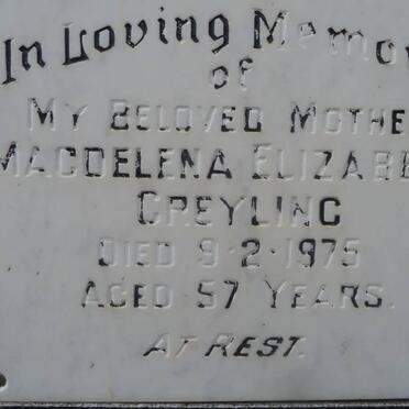 GREYLING Magdelena Elizabeth -1975