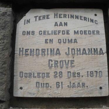 GROVÉ Hendrina Johanna -1970