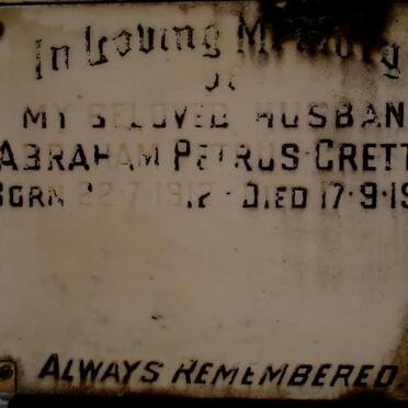 GRETTON Abraham Petrus 1912-1973