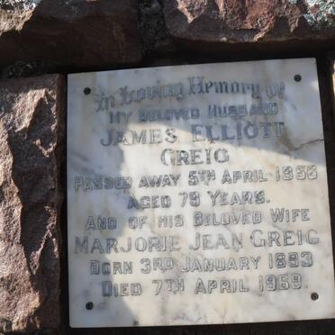 GREIG James Elliott -1956 &amp; Marjorie Jean 1893-1969