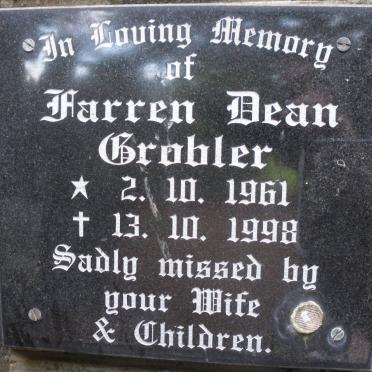 GROBLER Farren Dean 1961-1998