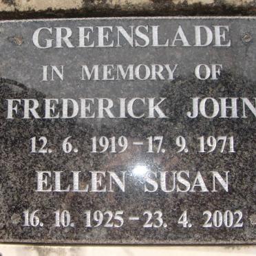 GREENSLADE Frederick John 1919-1971 &amp; Ellen Susan 1925-2002