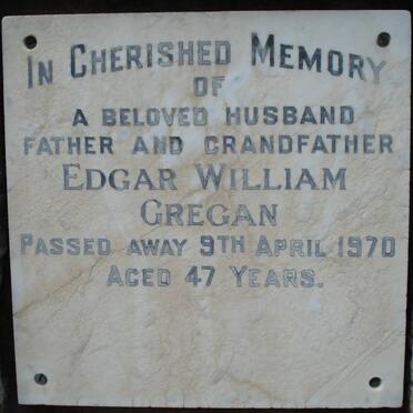 GREGAN Edgar William -1970