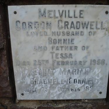 GRADWELL Melville Gordon -1958 &amp; Edna Marian -1990