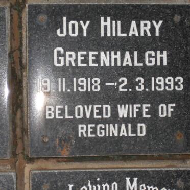 GREENHALGH Joy Hilary 1918-1993