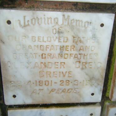 GREIVE Alexander Greig 1901-1981