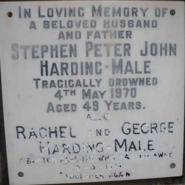 HARDING-MALE Stephen Peter John -1970 :: HARDING-MALE George &amp; Rachel -1974