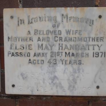 HANRATTY Joseph Vincent 1923-1991 &amp; Elsie May -1971